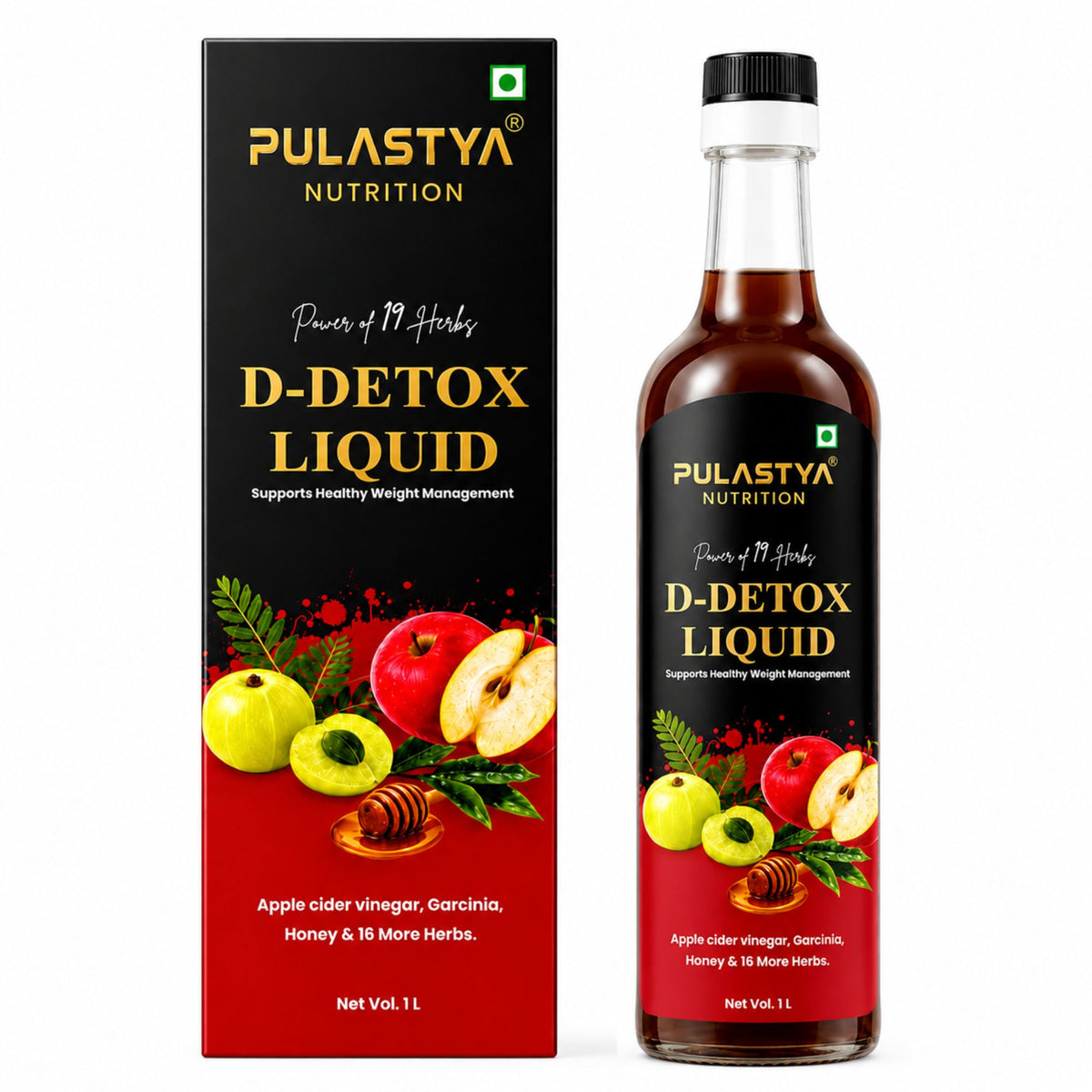 Pulastya D DETOX Juice | Helps in Weight Management | 1L