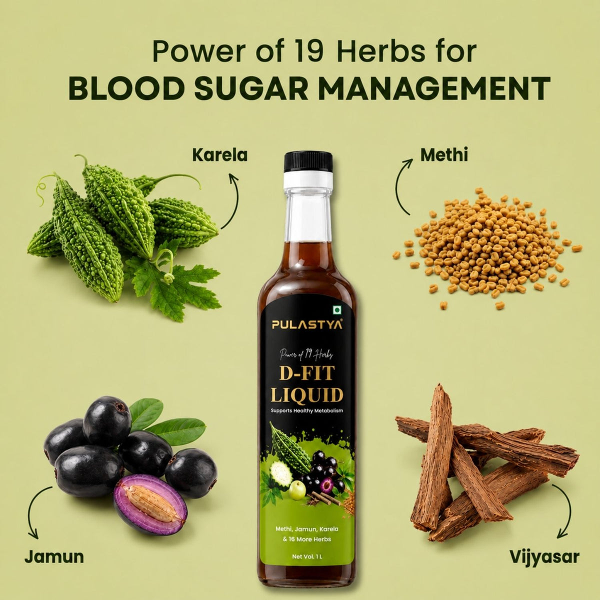 Pulastya D FIT Juice | Control Blood Sugar level | 1L