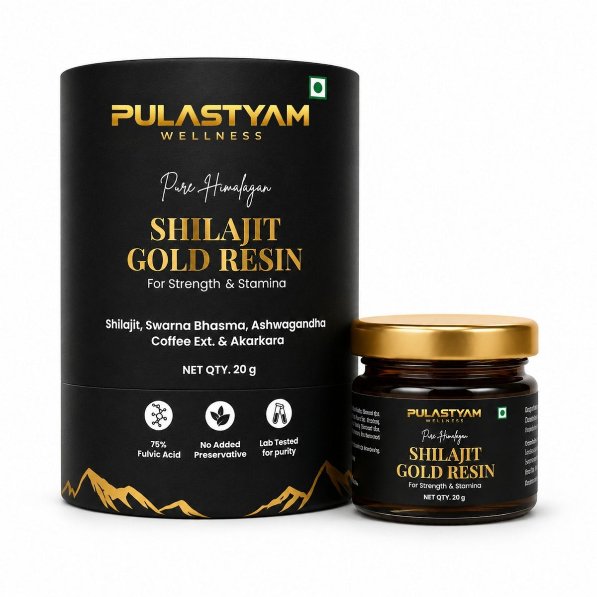 Pulastya Shilajit Gold Resin | Ayurvedic Energy & Vitality Booster | 20GM