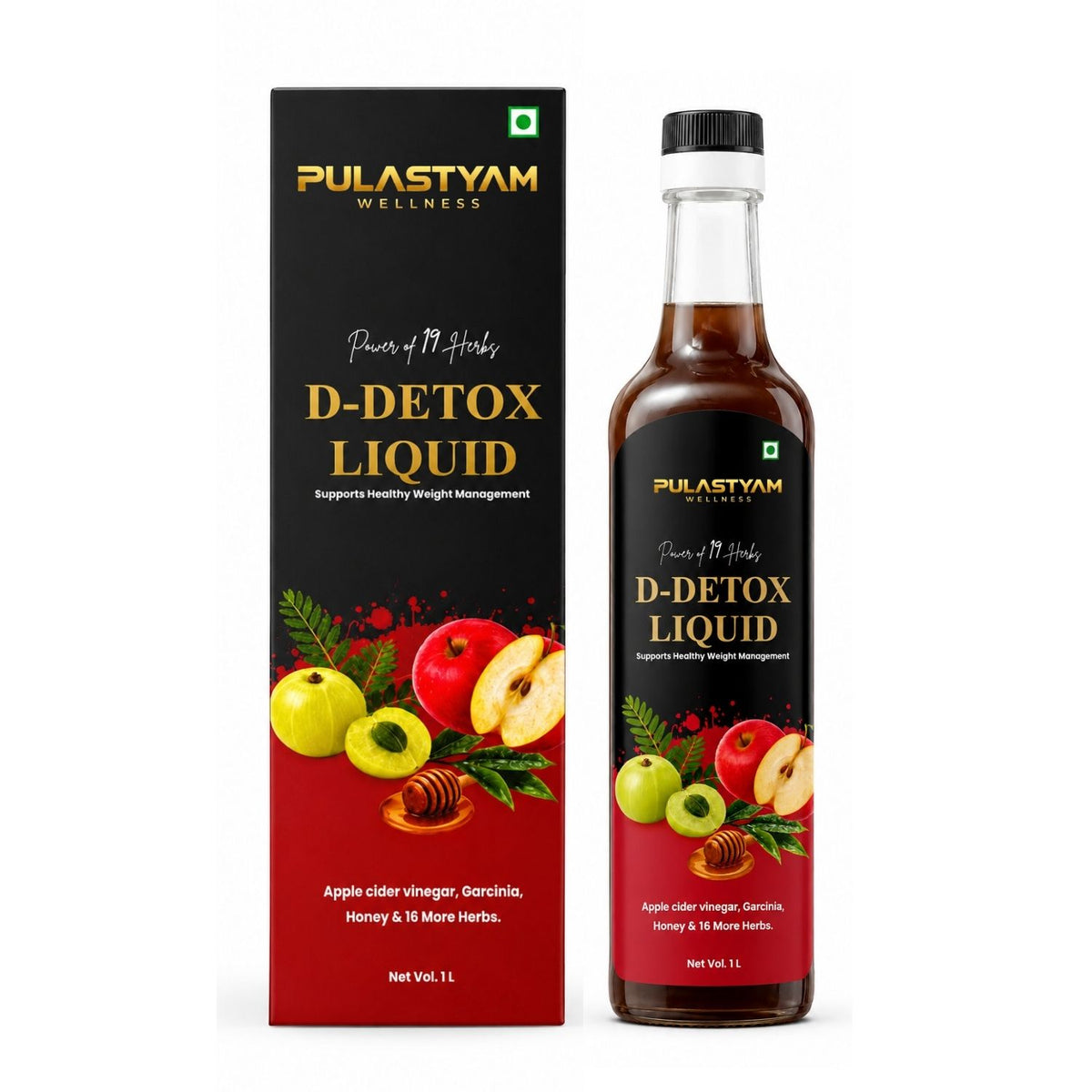 Pulastya D DETOX Juice | Helps in Weight Management | 1L
